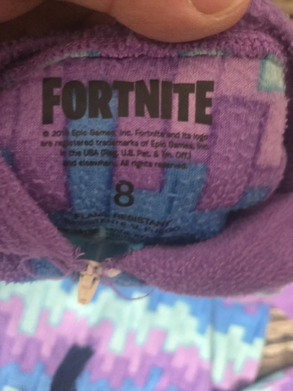 Fortnite Kids Loot Llama Fleece Hooded One-Piece Onesie Pajamas Size 8 Youth